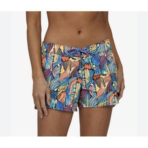 Patagonia Wavefarer Board Shorts Women Size S Blue Hiking Climbing Swimming EUC